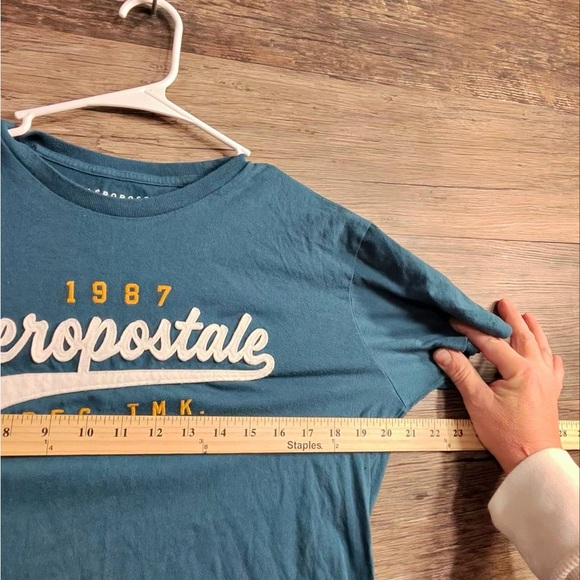 Aeropostale Men's Teal Graphic Tee - Picture 4 of 5